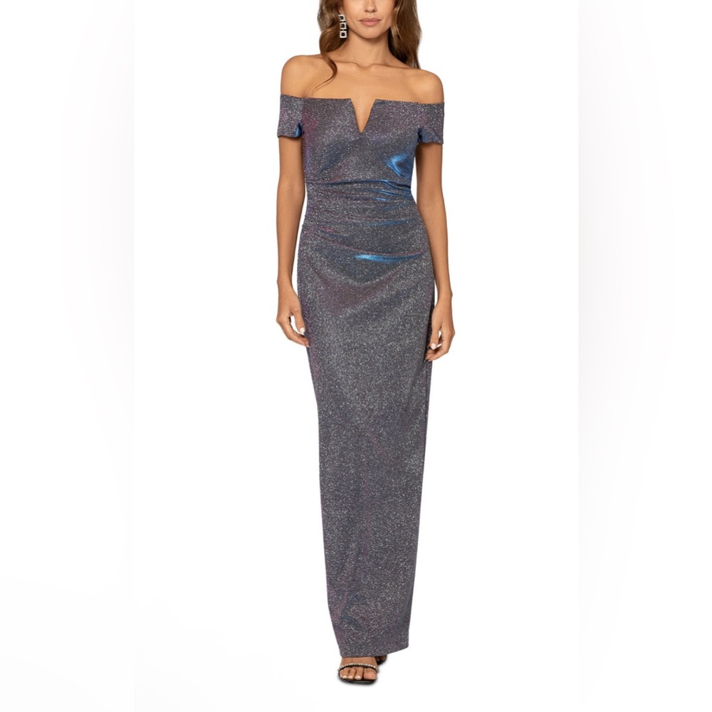 Sparkle Fabric Off Shoulder Gown